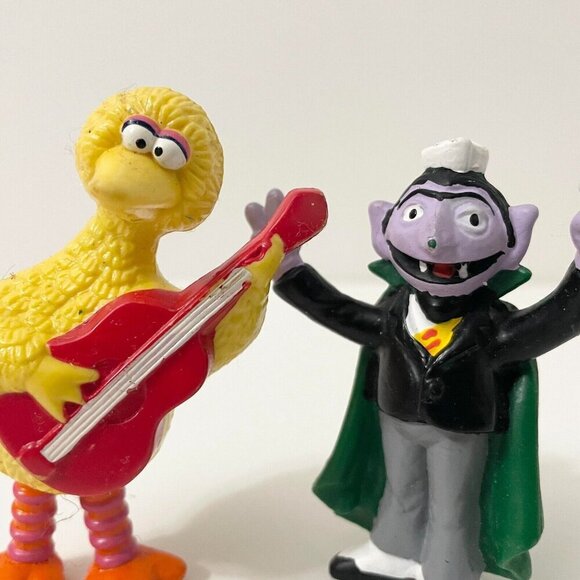 Vtg Sesame Street Muppets Figures Big Bird Count Dracula Snuffleupagus Flaws - Picture 14 of 16